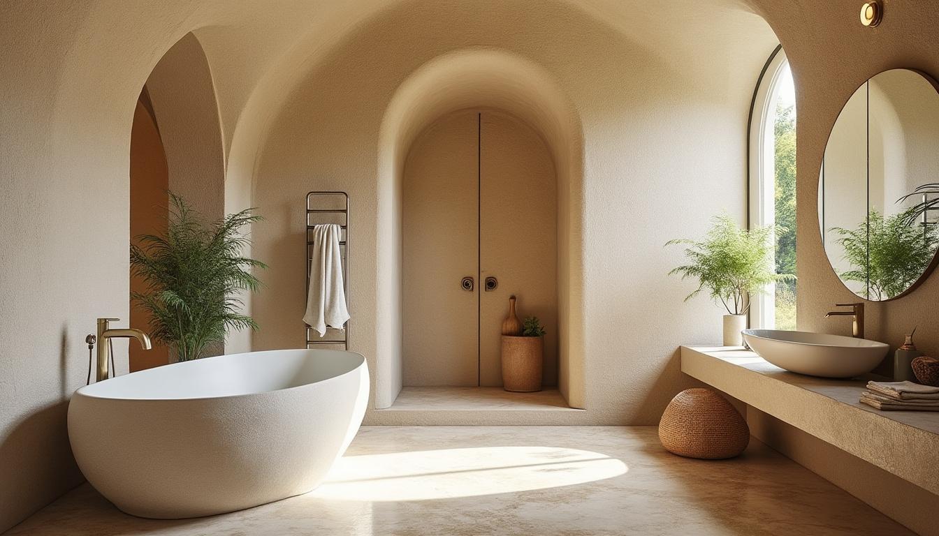 découvrez la salle de bain élégante de la villa benkemoun, alliant design moderne et confort optimal pour un espace de détente unique.