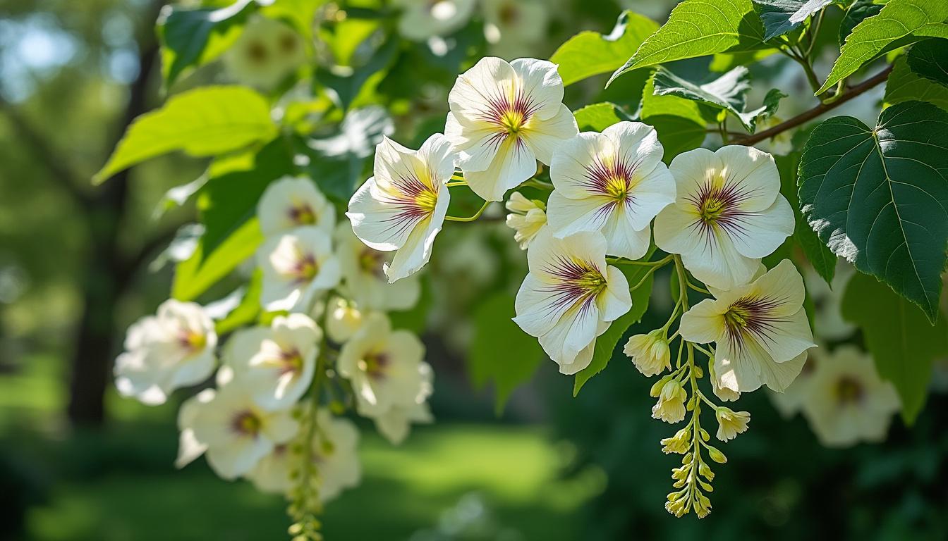 découvrez le catalpa, un arbre remarquable connu pour ses grandes feuilles en forme de cœur et ses fleurs blanches attrayantes, idéal pour embellir jardins et espaces verts.